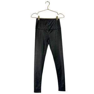 Just Fab High Rise Faux Lux Leather Leggings, Size S‎ WP311